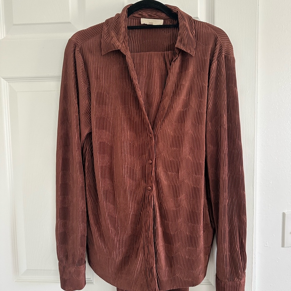 Meshki Brown Button Down Shirt